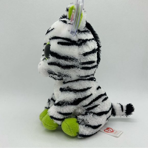 Ty Beanie Boos Collection RETIRED Zig Zag the Zebra Plush - Picture 5 of 6